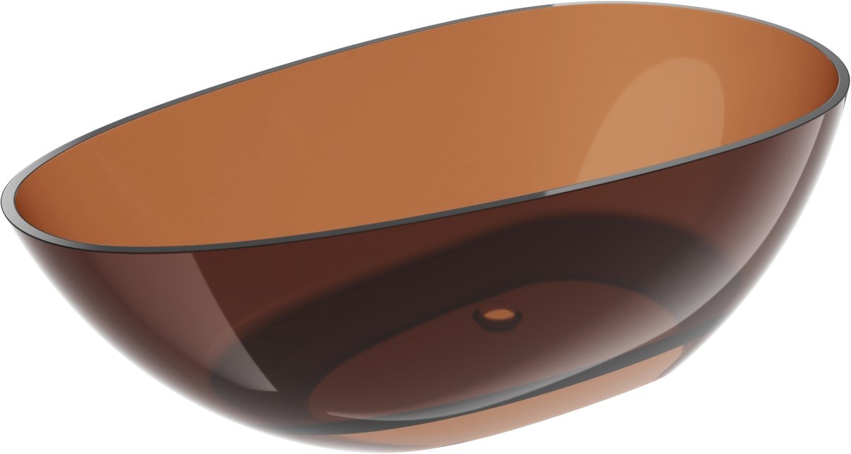 Mexen Glass earth vrijstaande transparante badkuip 170 x 85 , chromen plug - 58061708505