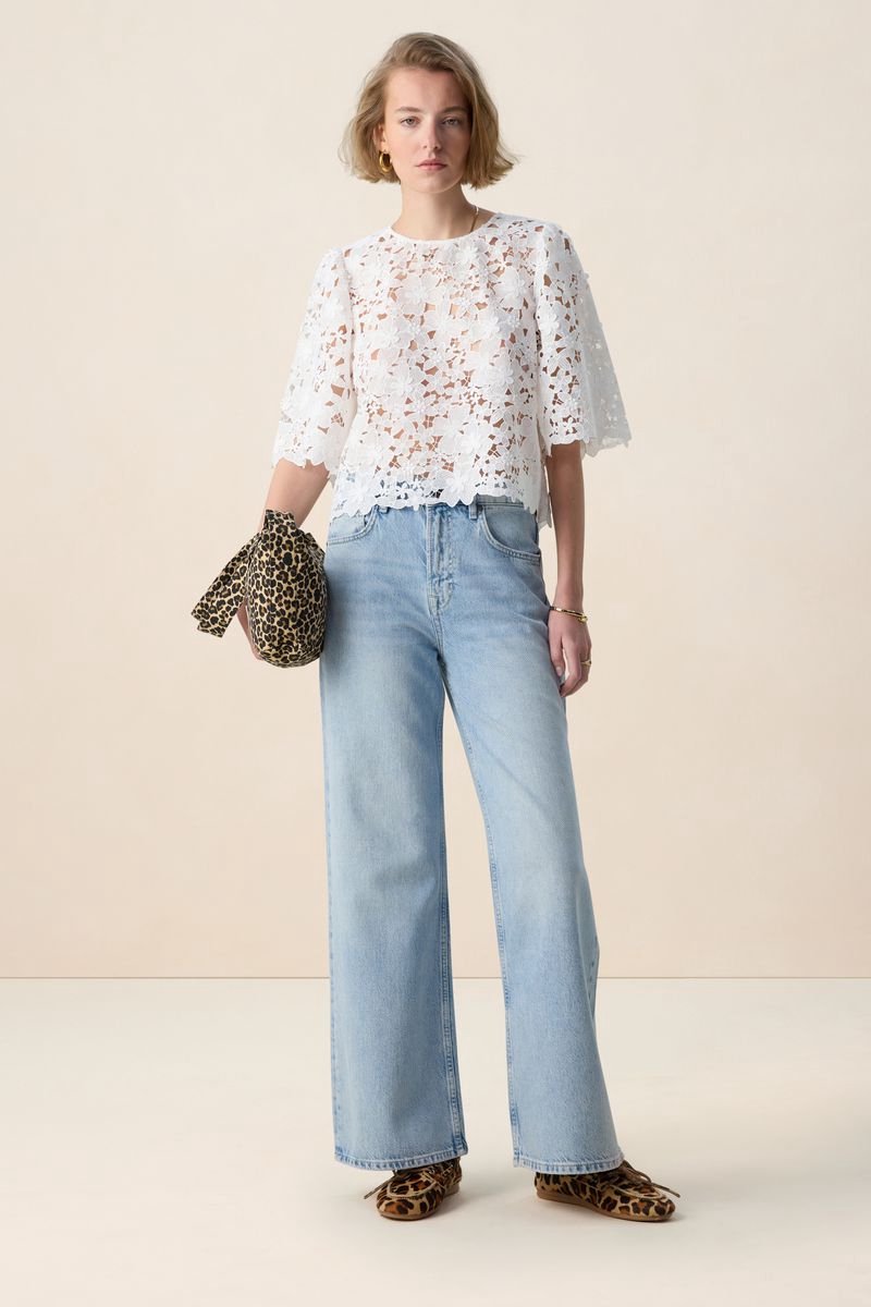 Sissy-Boy - Lichtbruine crossbody tas met leopard print