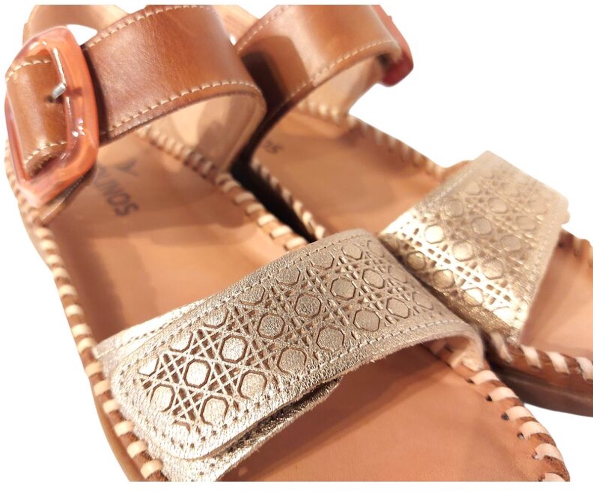 Pikolinos Sandaal Cadaques W8K 0555C1 Brandy Bruin Brons Combi