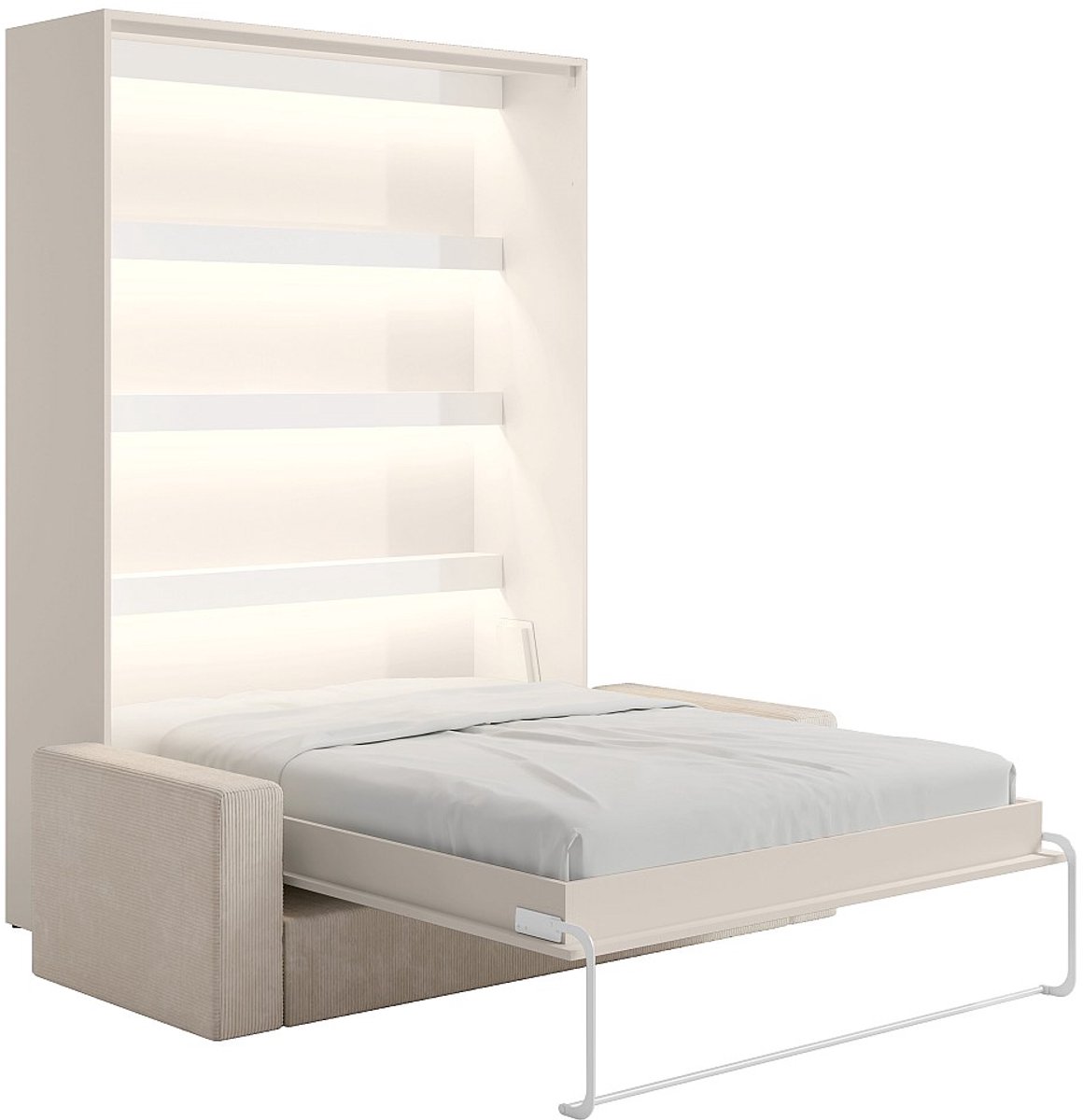 Vente-unique Bedkast hout beige 160 x 200 cm