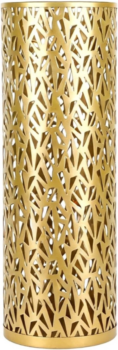 Imperatoris - Paraplubak - Parapluhouder - Vrijstaand Umbrella Stand - Rond - Goud - 17 cm Hoog - Modernere metaalachtige stijl