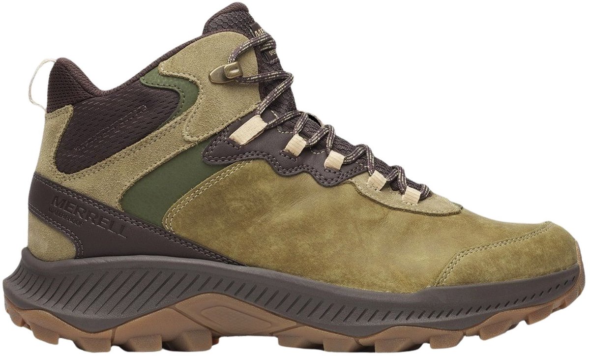 Merrell Speed Strike 2 Mid Leather Waterproof Outdoorschoenen Heren Olijfgroen – Donkergroen – Donkergrijs – Donkerbruin