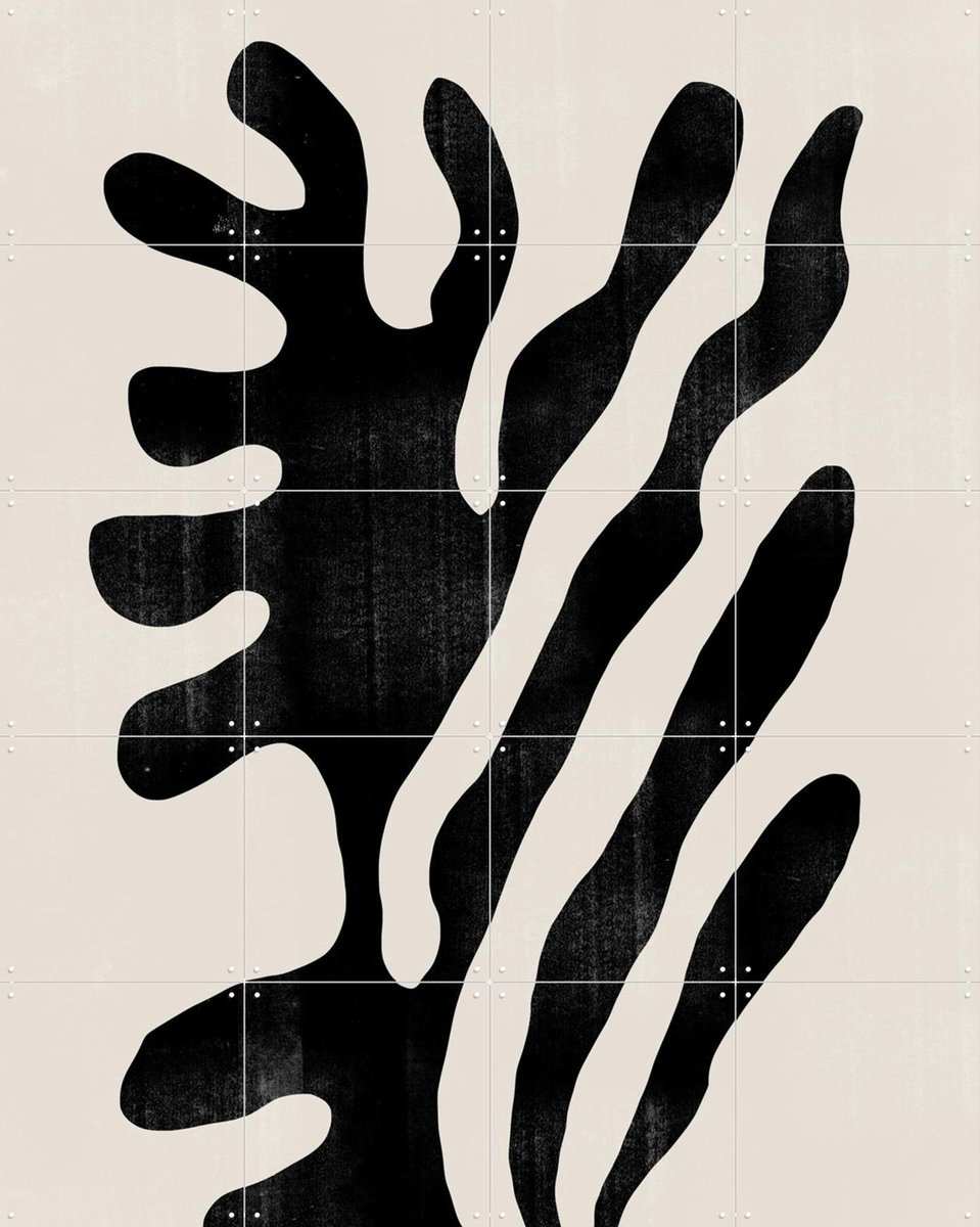 IXXI Abstract Plant No.1, The Miuus Studio & Various - 80 x 100 cm - Gratis ophangtool - Grote wanddecoratie en posters - Minimalisme, Illustraties