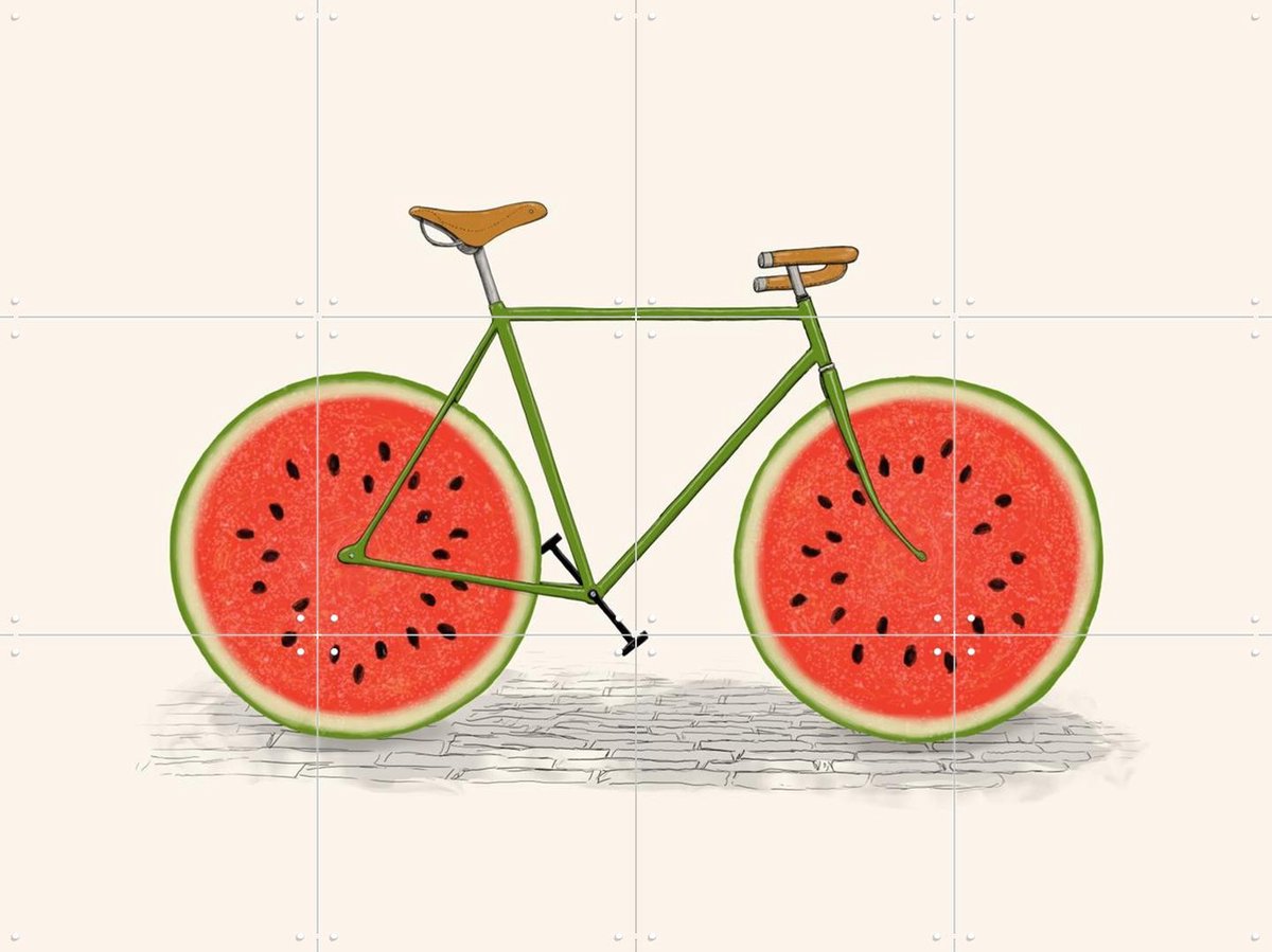 IXXI Juicy Print, Florent Bodart - 80 x 60 cm - Gratis ophangtool - Grote wanddecoratie en posters - Kleurrijk, Cartoonesk, Speels, Illustraties
