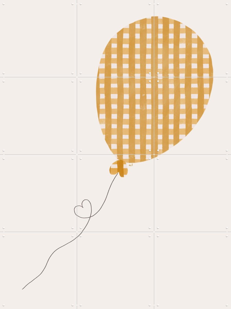 IXXI Vichy Balloon, Menina Lisboa & Various - 60 x 80 cm - Gratis ophangtool - Grote wanddecoratie en posters Babykamer, Kinderkamer, Kinderen, Baby