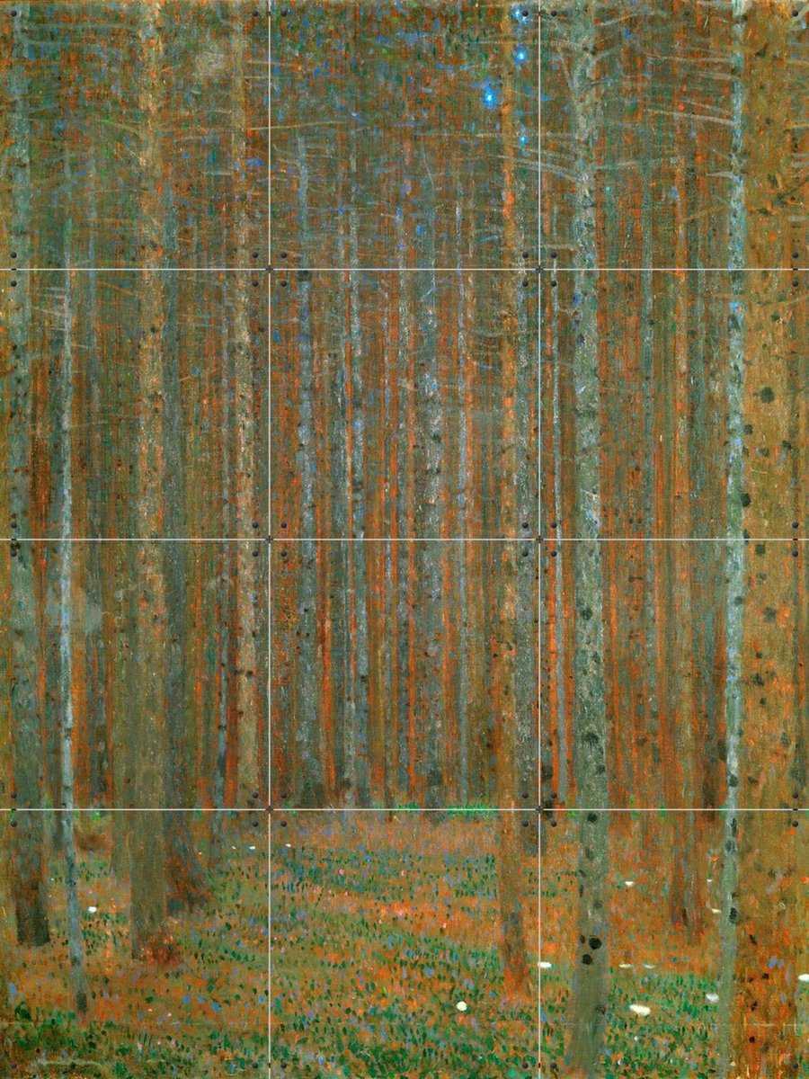 IXXI Fir Forest I, Gustav Klimt & Bridgeman Images - 60 x 80 cm - Gratis ophangtool - Grote wanddecoratie en posters - Art Nouveau, Olieverf