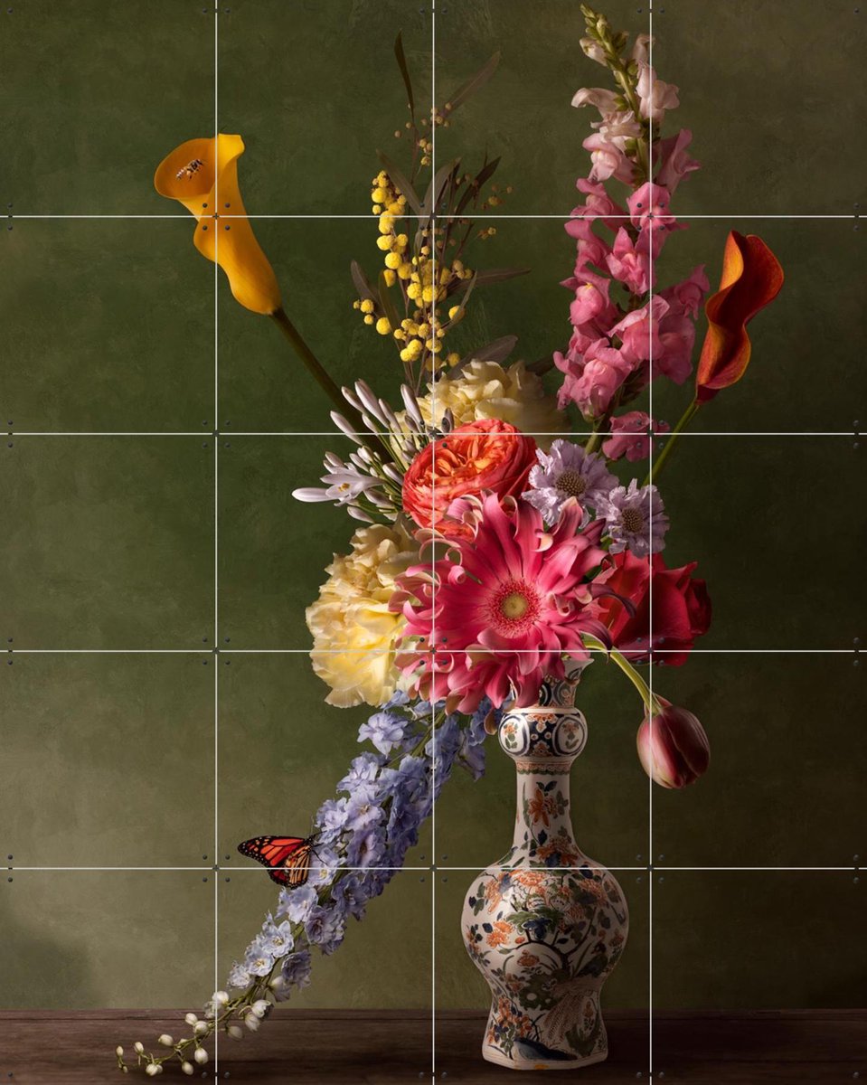 IXXI Flora Romance, Sander van Laar - 80 x 100 cm - Gratis ophangtool - Grote wanddecoratie en posters - Naturalisme, Kleurrijk, Fotografie, Klassiek