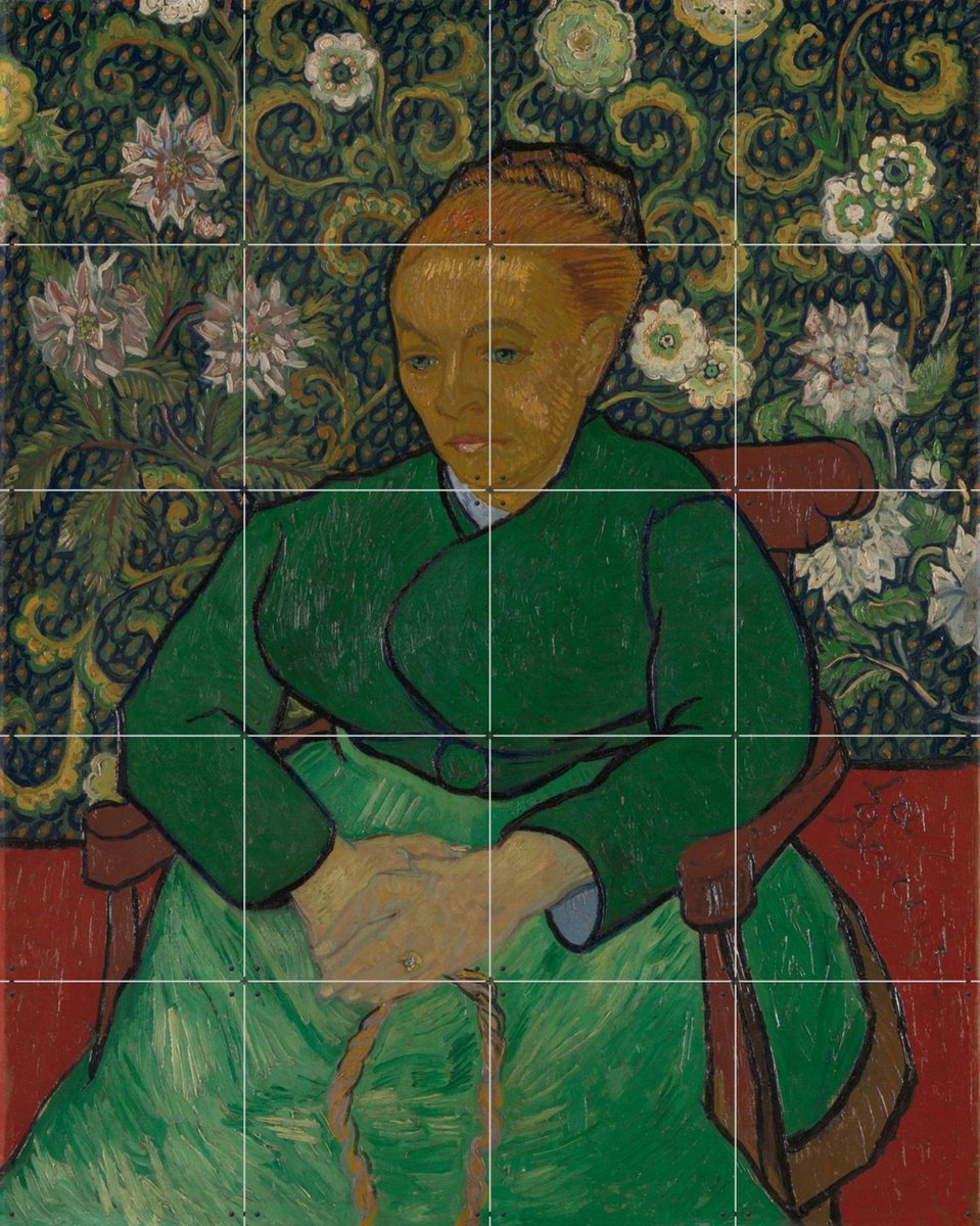IXXI La Berceuse, Vincent van Gogh (1853 - 1890) & Kröller-Müller Museum - 80 x 100 cm - Gratis ophangtool - Grote wanddecoratie en posters -