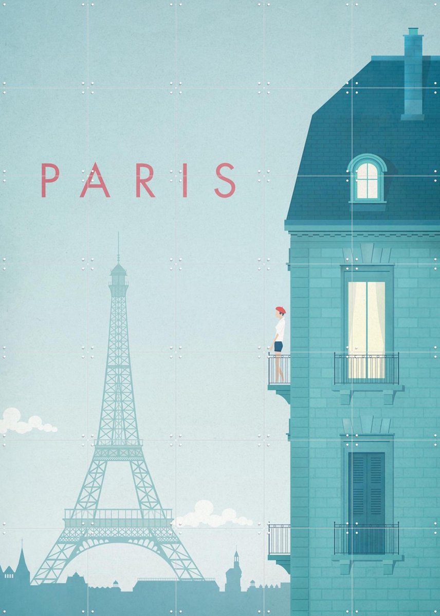 IXXI Paris, Henry Rivers - 100 x 140 cm - Gratis ophangtool - Grote wanddecoratie en posters - Illustraties, Digitale Kunst, Kleurrijk, Minimalisme