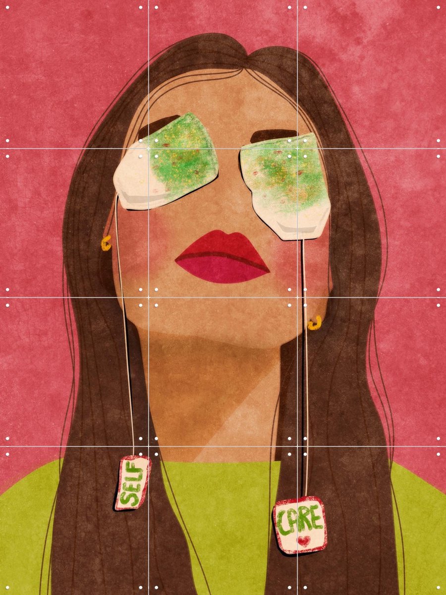 IXXI Tea Break, Raissa Oltmanns - 60 x 80 cm - Gratis ophangtool - Grote wanddecoratie en posters - Digitale Kunst, Pop art, Illustraties, Grafisch