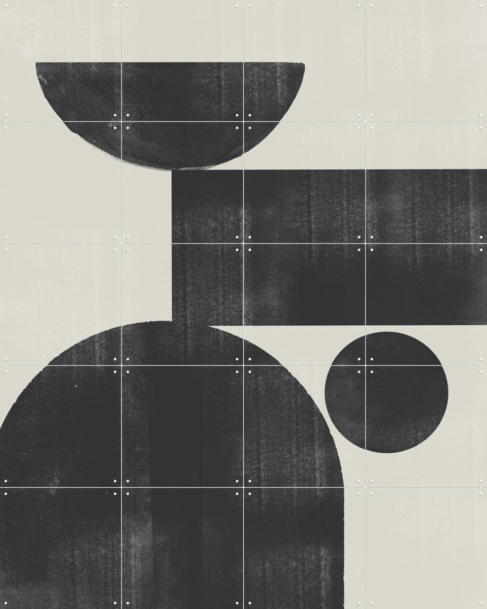 IXXI Shape Study No.2, The Miuus Studio & Various - 80 x 100 cm - Gratis ophangtool - Grote wanddecoratie en posters - Illustraties, Abstract