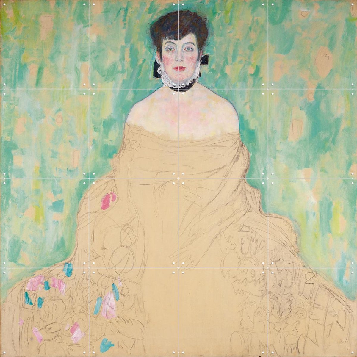 IXXI Amalie Zuckerkandl 1917, Gustav Klimt & Bridgeman Images - 80 x 80 cm - Gratis ophangtool - Grote wanddecoratie en posters - Olieverf, Art
