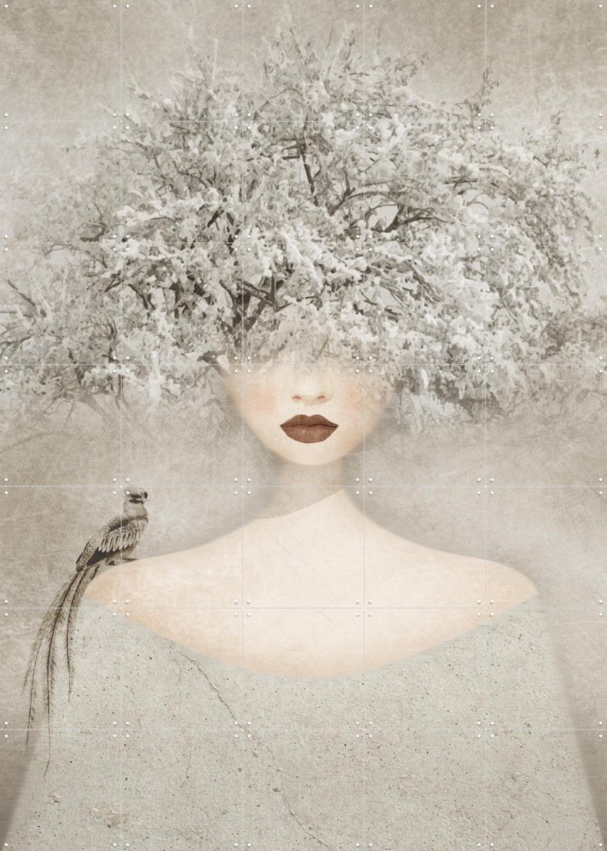 IXXI December, Mirjam Duizendstra - 100 x 140 cm - Gratis ophangtool - Grote wanddecoratie en posters - Surrealisme, Illustraties, Grafisch Ontwerp