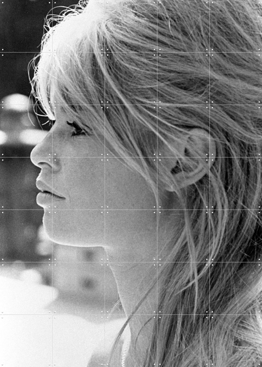 IXXI Brigitte Bardot, c.1963, Bridgeman Images - 100 x 140 cm - Gratis ophangtool - Grote wanddecoratie en posters - Vintage, Fotografie, Woonkamer