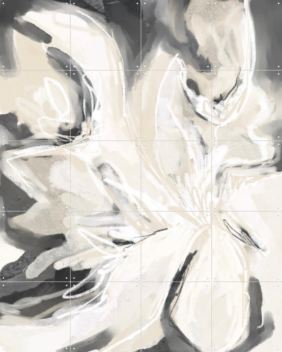 IXXI Modern Abstract in Black and White, Bohomadic Studio - 80 x 100 cm - Gratis ophangtool - Grote wanddecoratie en posters - Abstract, Illustraties