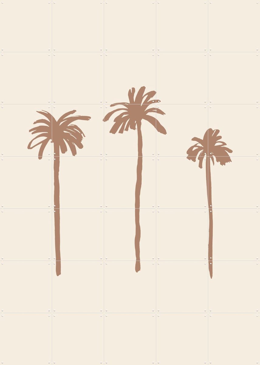 IXXI Palms, Various - 100 x 140 cm - Gratis ophangtool - Grote wanddecoratie en posters - Illustraties, Minimalisme, Grafisch Ontwerp, Line art