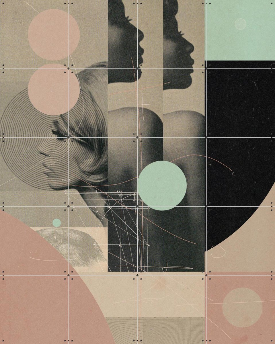 IXXI Feminence, Frank Moth - 80 x 100 cm - Gratis ophangtool - Grote wanddecoratie en posters - Collage, Geometrische Kunst, Digitale Kunst