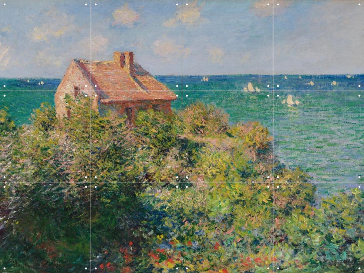 IXXI Fisherman's Cottage on the Cliffs at Varengeville, Claude Monet & Museum of Fine Arts Boston - Grote Wanddecoratie en posters - Gratis ophangtool