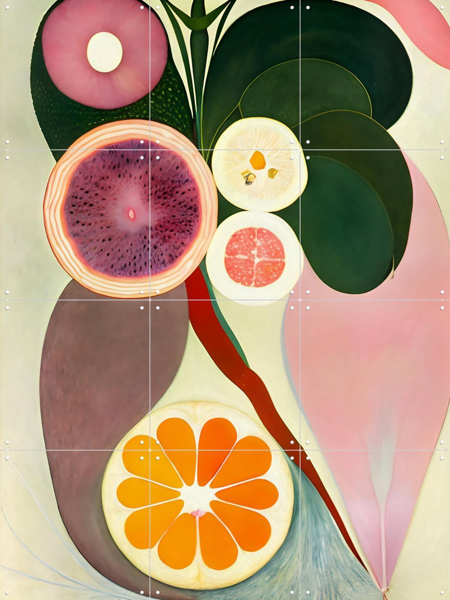IXXI Juicy Mirage, Artclaud - 60 x 80 cm - Gratis ophangtool - Grote wanddecoratie en posters - Illustraties, Digitale Kunst, Abstract, Keuken