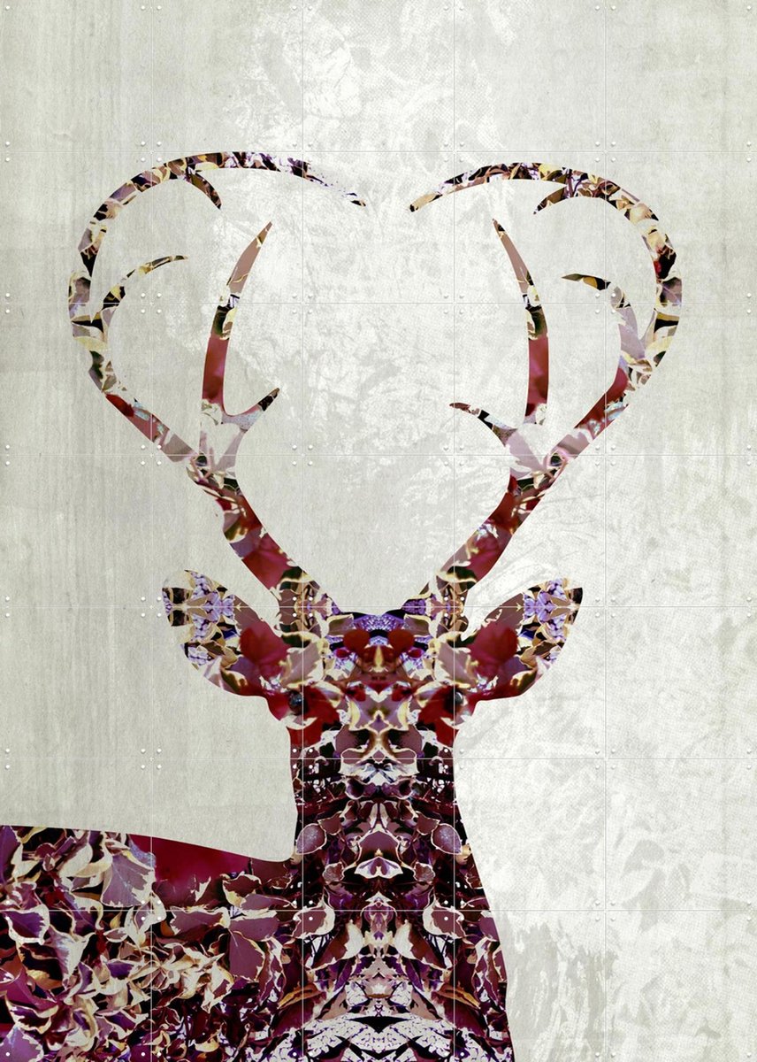 IXXI My Deer Love, Angelo Cerantola - 100 x 140 cm - Gratis ophangtool - Grote wanddecoratie en posters - Collage, Digitale Kunst, Illustraties