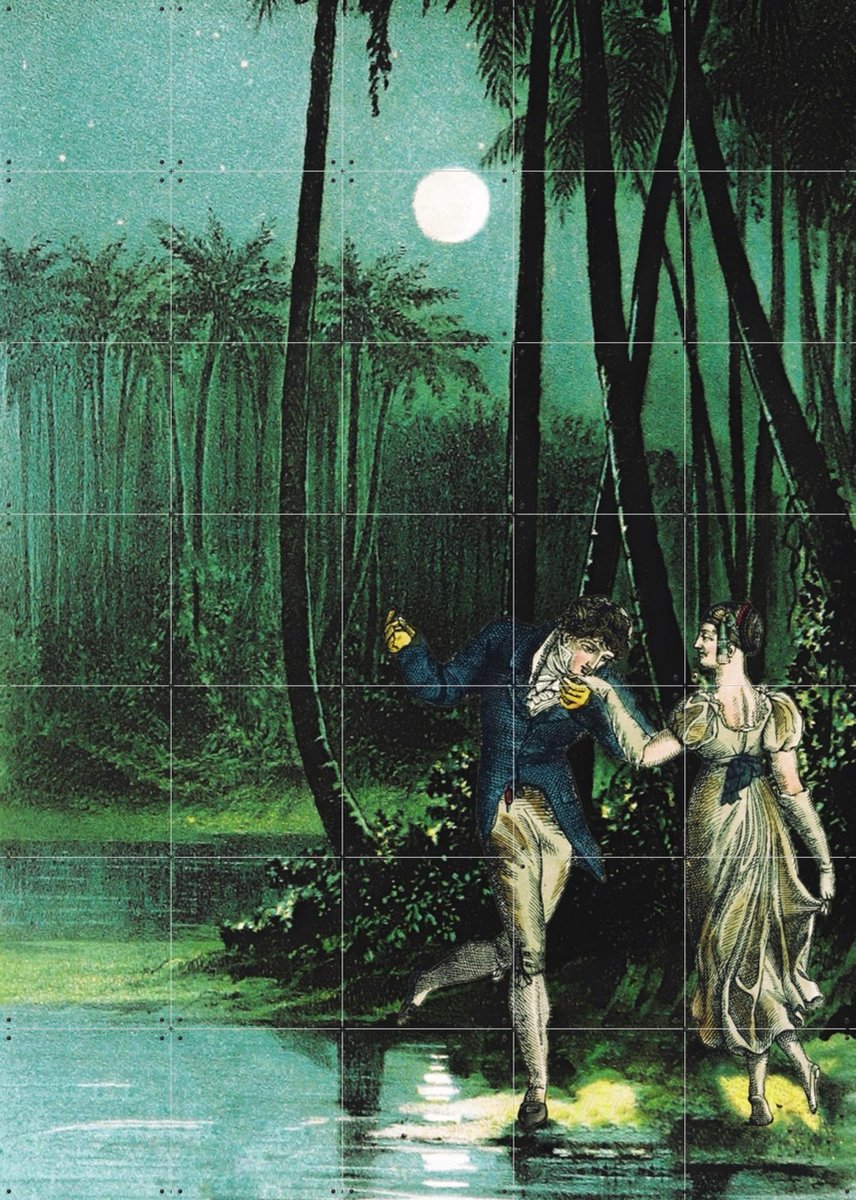 IXXI Moonlight Serenade, Extrovisions - 100 x 140 cm - Gratis ophangtool - Grote wanddecoratie en posters - Surrealisme, Naturalisme, Klassiek
