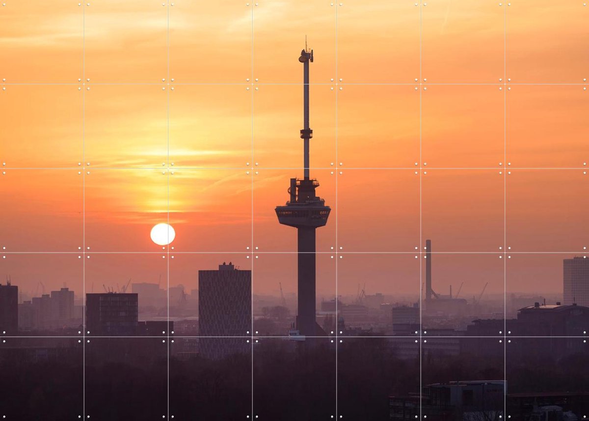 IXXI Rotterdam Dreams Skyline, Claire Droppert - 140 x 100 cm - Gratis ophangtool - Grote wanddecoratie en posters - Realisme, Fotografie