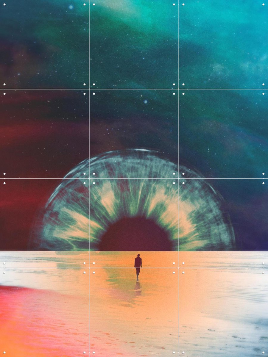 IXXI I am dawn, Fran Rodriguez - 60 x 80 cm - Gratis ophangtool - Grote wanddecoratie en posters - Surrealisme, Digitale Kunst, Woonkamer, Slaapkamer