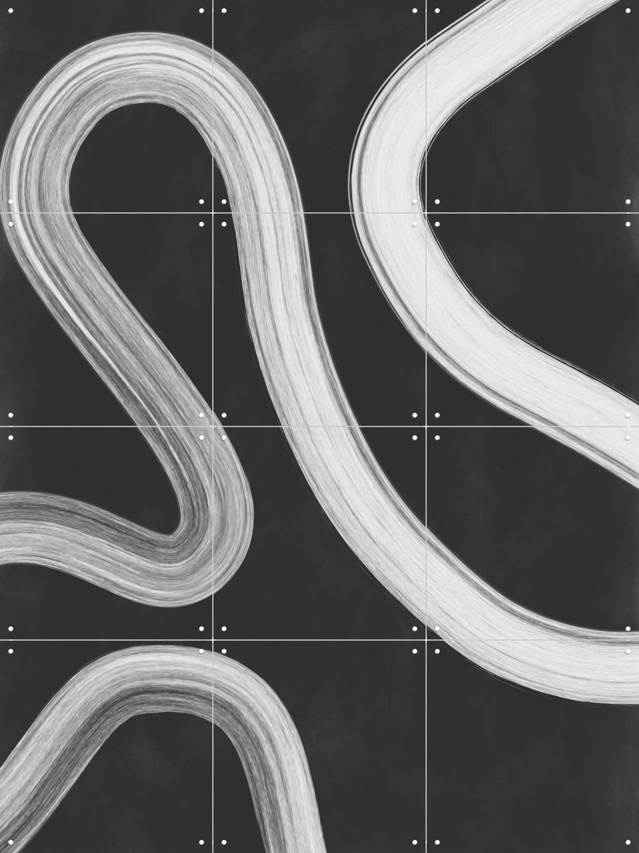 IXXI Black & white 43, Elena Ristova & Various - 60 x 80 cm - Gratis ophangtool - Grote wanddecoratie en posters - Minimalisme, Grafisch Ontwerp, Line