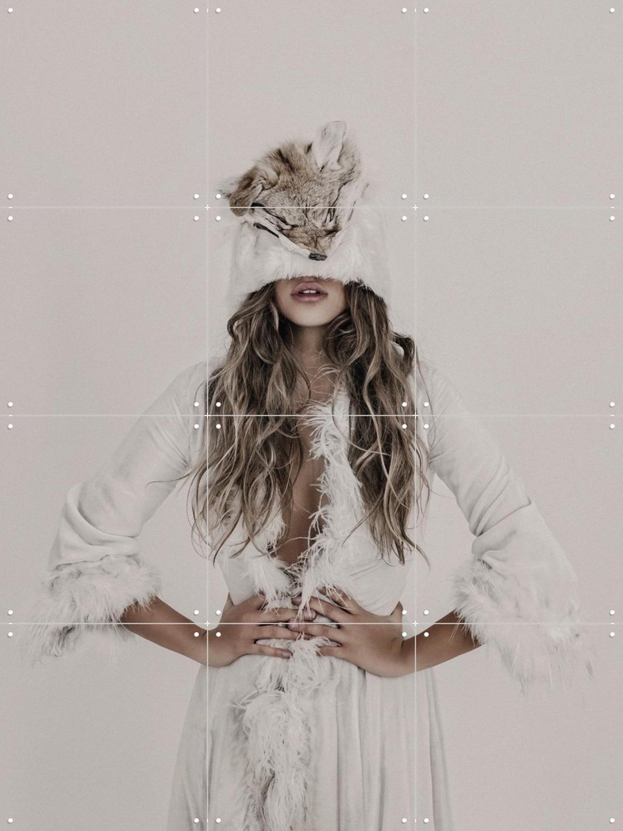 IXXI Fox, STUDIO HANNAH LEMHOLT - 60 x 80 cm - Gratis ophangtool - Grote wanddecoratie en posters - Fotografie, Slaapkamer, Woonkamer, Mode, Dieren