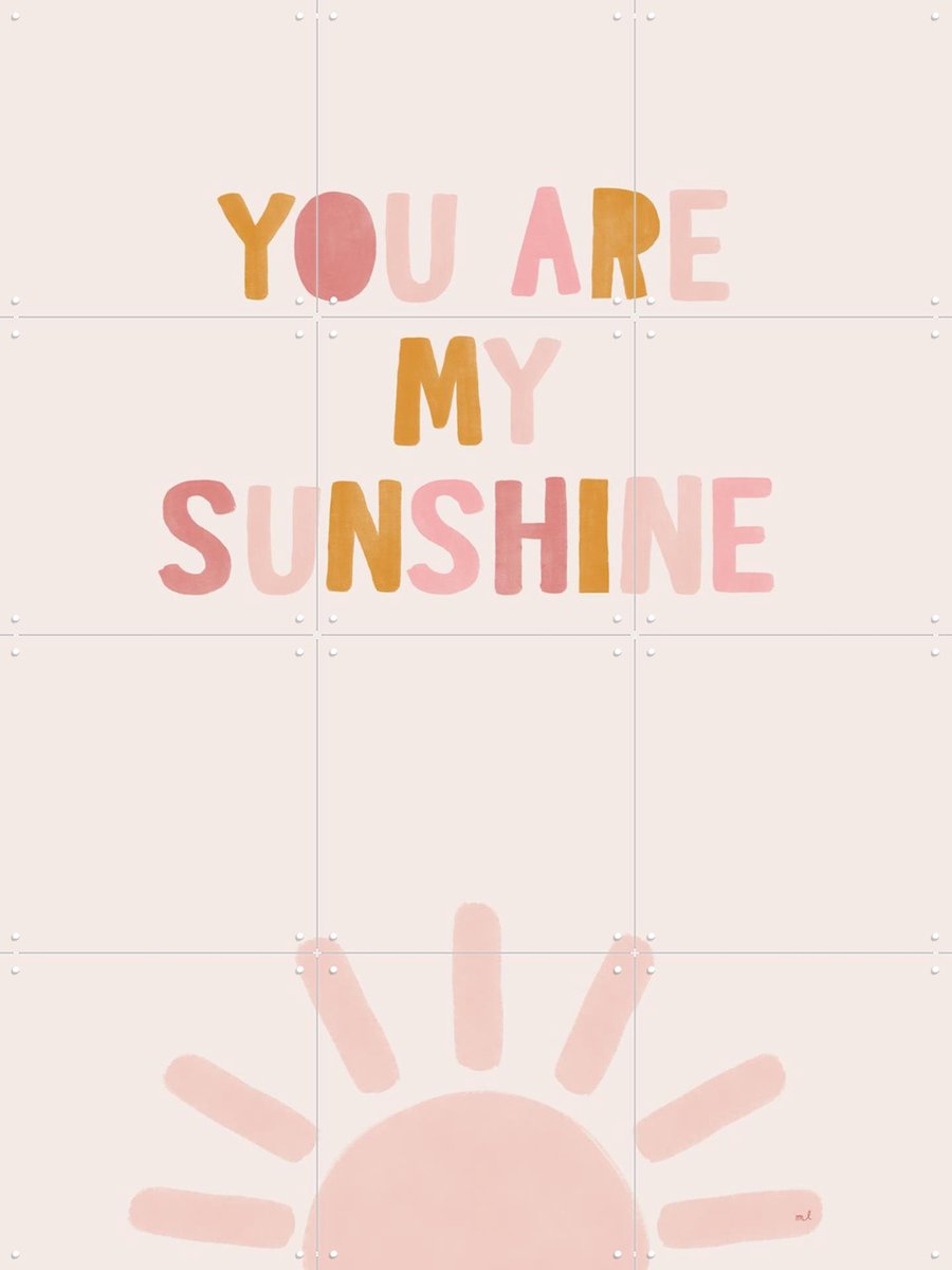 IXXI You Are My Sunshine, Menina Lisboa & Various - 60 x 80 cm - Gratis ophangtool - Grote wanddecoratie en posters Kinderkamer, Babykamer, Kinderen