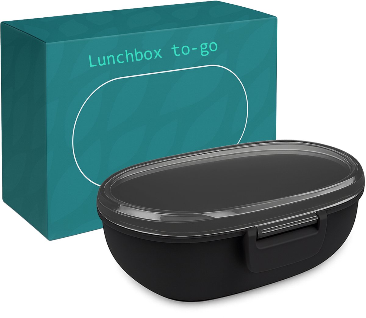 Köpke Broodtrommel - Lunchbox - Ovaal - Zwart - Transparant