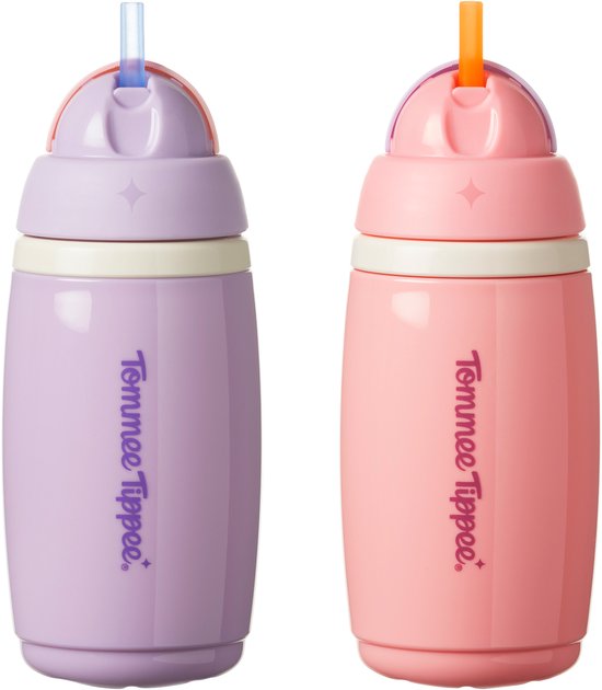 Tommee Tippee Easiflow 360° beker, vanaf 6 maanden, met handgrepen en lekvrij ventiel, rood, BPA-vrij