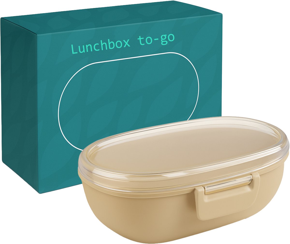 Köpke Broodtrommel - Lunchbox - Ovaal - Beige - Transparant