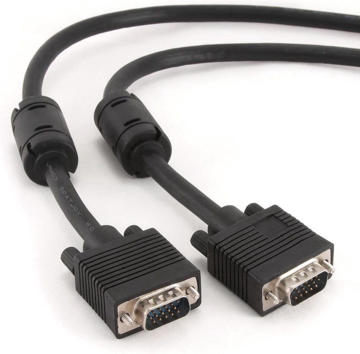Premium VGA monitor kabel met ferriet kernen - CU koper aders / zwart - 20 meter