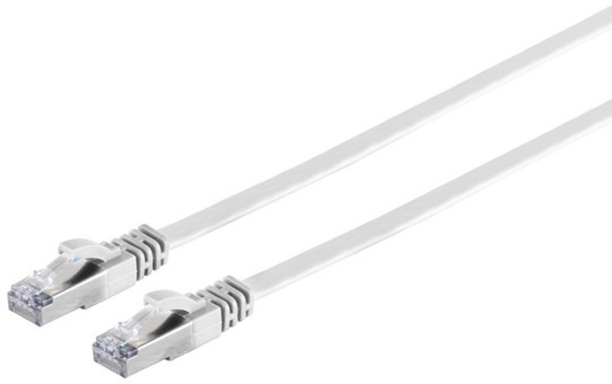 UFTP CAT7 platte netwerkkabel | PVC | wit | 15 meter