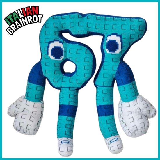Six-Seven (67) Steal a Brainrot Roblox Pluche Knuffel 25 cm - TikTok Knuffels - Zes Zeven