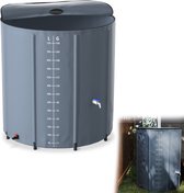 Froadp 750 liter opvouwbare regenton regenwatertank regenwaterreservoir UV-bestendig & weerbestendig Met overloopbeveiliging & schaalverdeling aan de zijkant Compact voor tuin, balkon, camping Antraciet