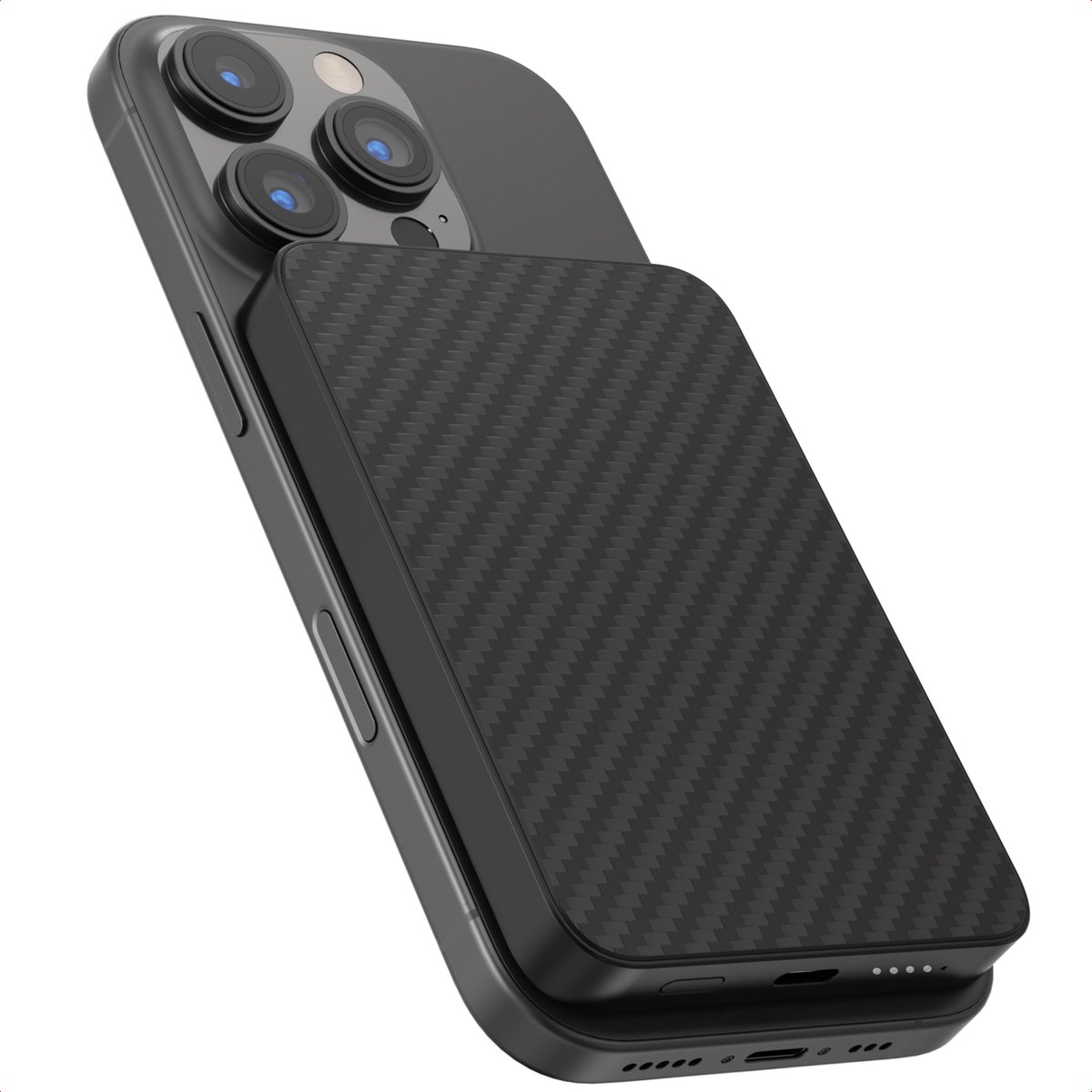 Accezz Powerbank 5.000 mAh MagSafe en Qi Zwart - Accezz - €54,99