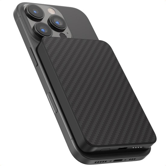 Accezz Powerbank 5.000 mAh MagSafe en Qi Zwart - Accezz - €39,99