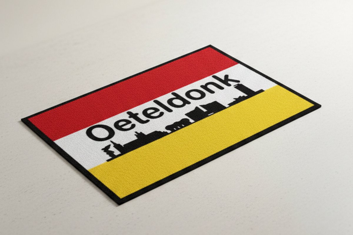 Deurmat - Oeteldonk - 50x70cm - 4mm - 100% polypropyleen - PVC rug - Skyline Den Bosch - Oeteldonk deurmat - Wasbaar - Carnaval deurmat