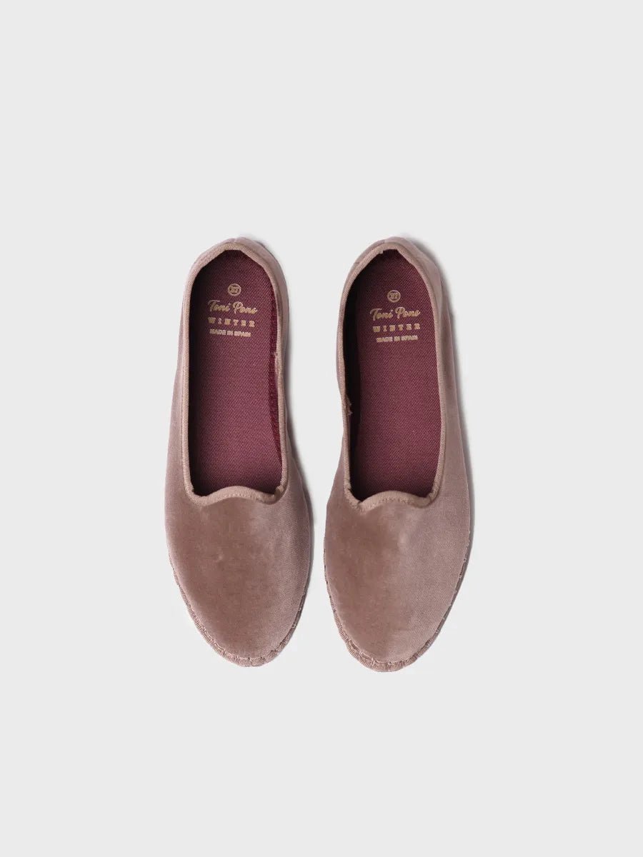Dames ballerina's van fluweel | CLAUDINA