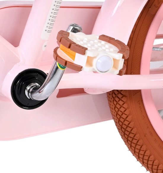 Volare Ashley Kinderfiets - Meisjes - 14 inch - Roze - Twee Handremmen — afbeelding 4