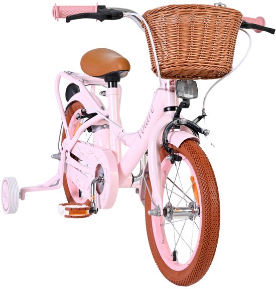 Volare Ashley Kinderfiets - Meisjes - 14 inch - Roze - Twee Handremmen — afbeelding 5