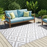 Enyhom Picknick, opvouwbaar, omkeerbaar, 180 x 270 cm, strand, waterdicht, licht, uv-bestendig, vloermat voor buiten, voor balkon, barbecue, brug, grijs