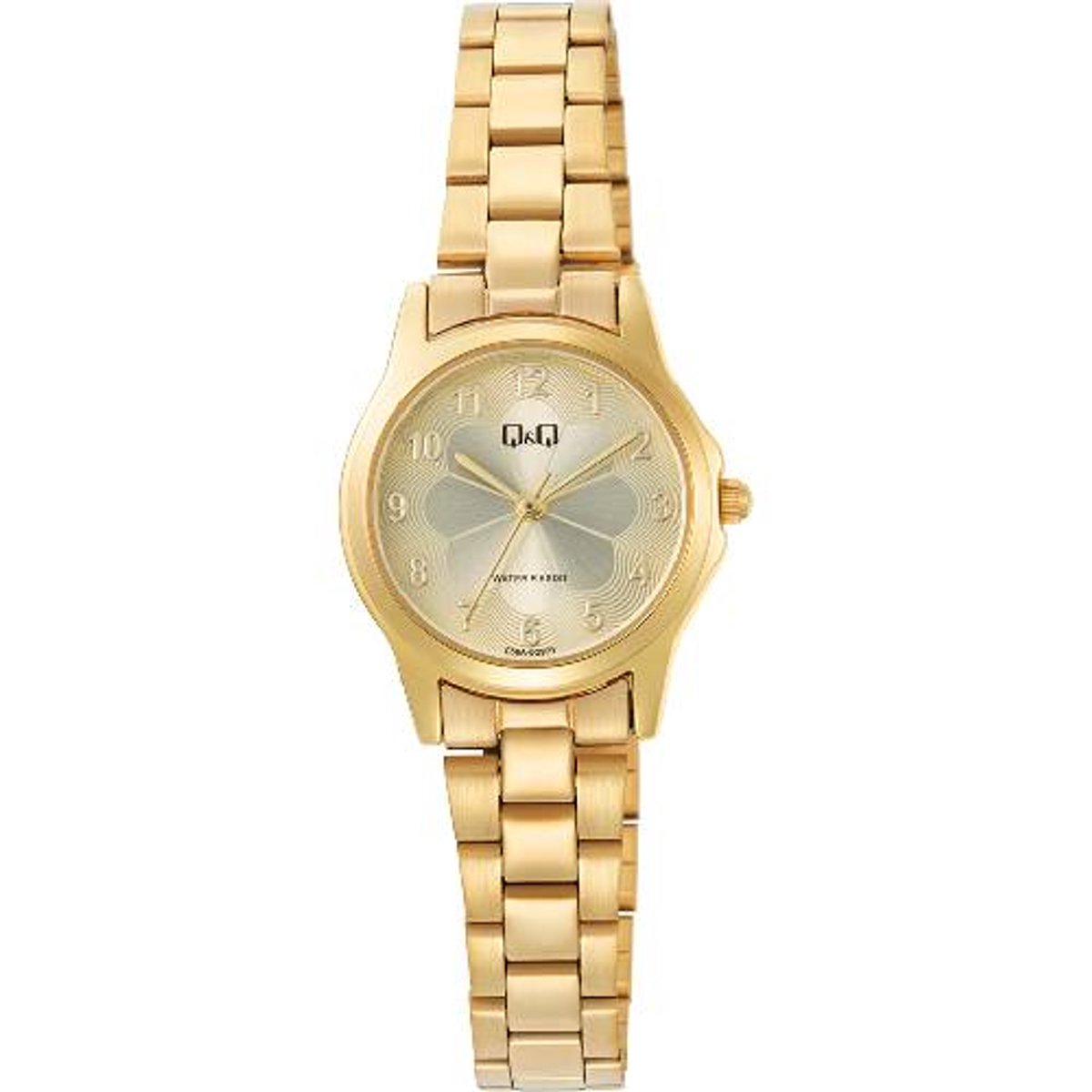 QQ-dameshorloge-model c56a-009-goudkleurig-3 atm waterdicht-diameter 24 mm