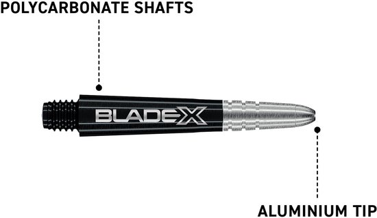 Winmau Vecta Blade X Black Silver - Dart Shafts van Merkloos — afbeelding 2