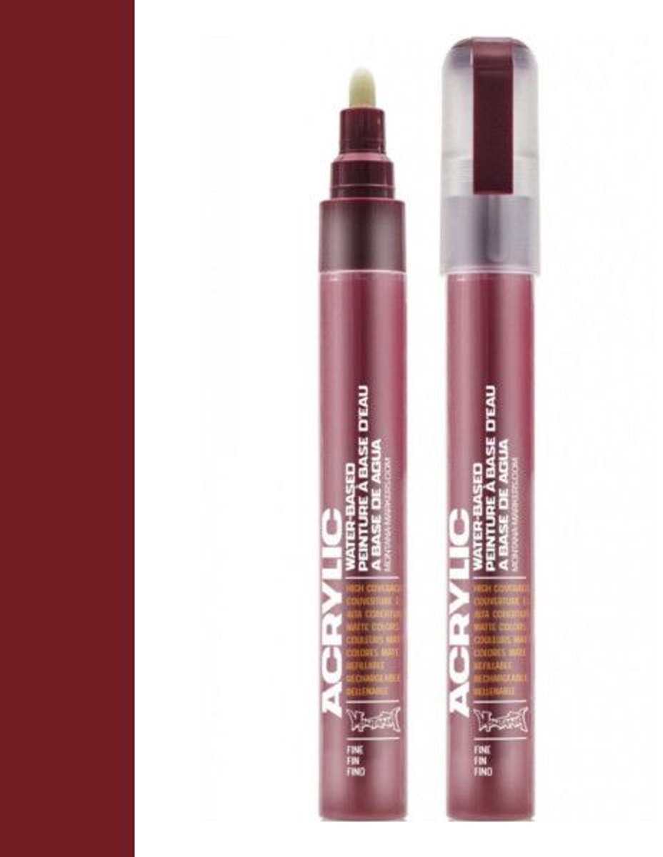Montana Acrylic Marker Fine 2mm Royal Red - Precisie & Levendige Kleuren