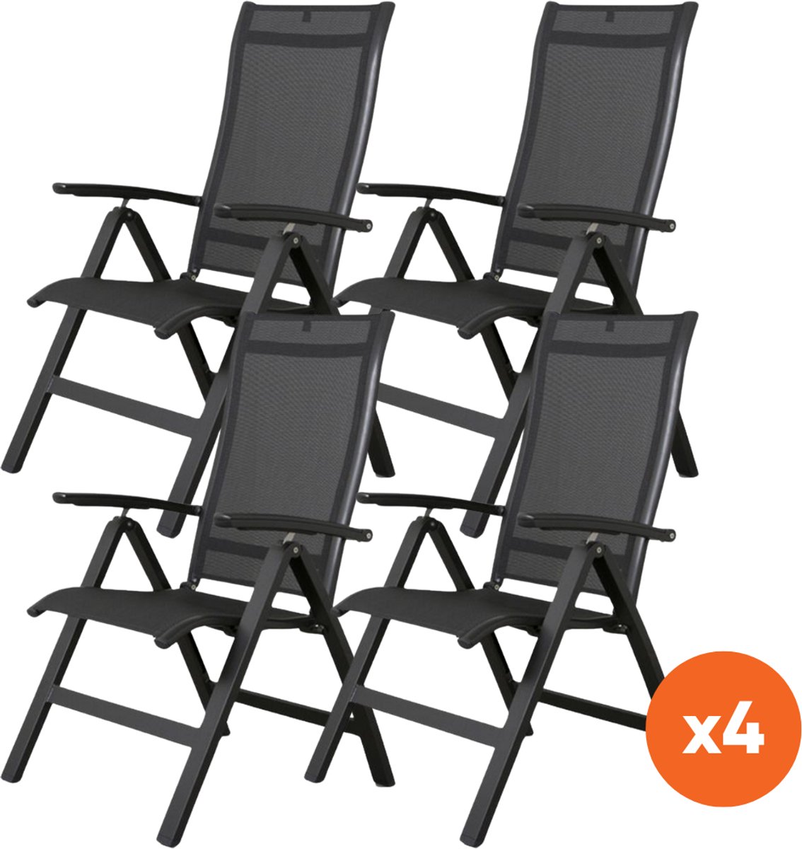 Set van 4 - Kettler Altura Curve aluminium standenstoel