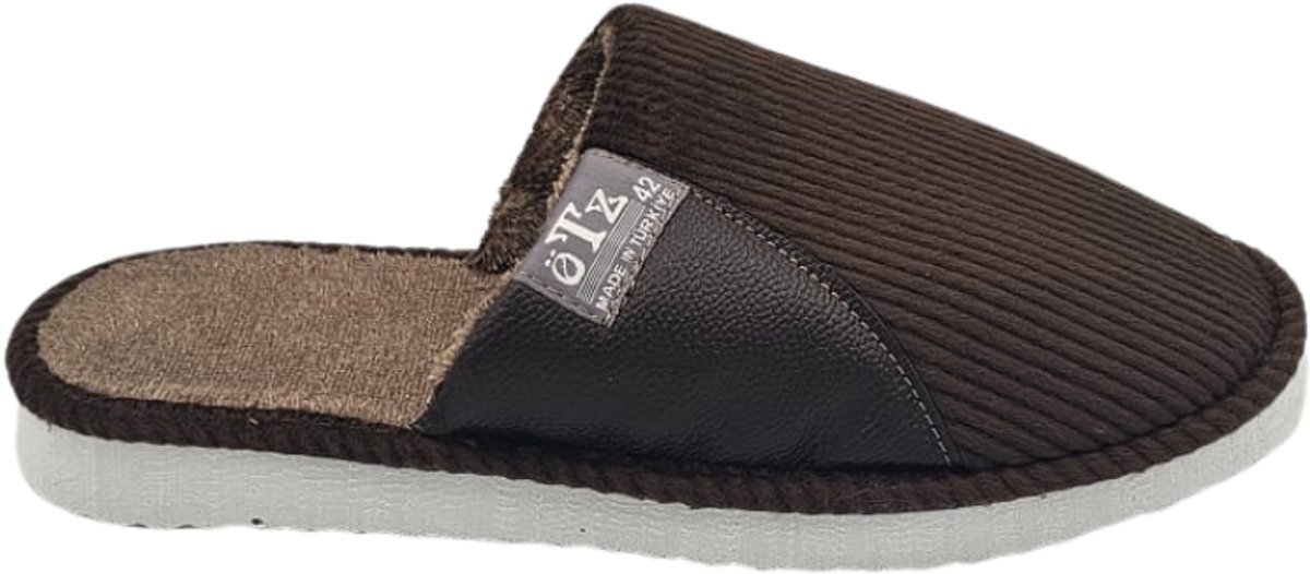 Berussa-Ozt Comfortabele Pantoffels met Warme Voering - 100% Katoen - Lichtgewicht EVA Zool - Unisex-Bruin -41/45
