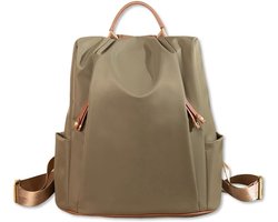 KZQ Rugzak Dames, Lichtgewicht Waterafstotende Anti-diefstal Rugtas voor Vrouwen, Mode Reis en Werktas voor Dames en Meisjes, Veelzijdige Dagrugzak (Khaki)